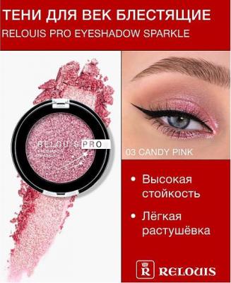 Тени Pro Eyeshadow Sparkle тон 03 Candy pink – фото 1