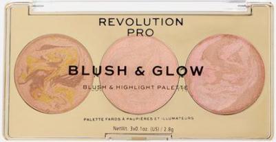 Blush & Glow Румяна, бронзер и хайлайтер 3 в 1 (peach glow) 8,4г