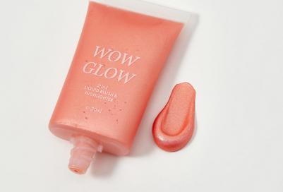 Жидкие румяна и хайлайтер для лица и тела 2 in 1 LIQUID BLUSH & HIGHLIGHTER WOW glow 20 мл – фото 1