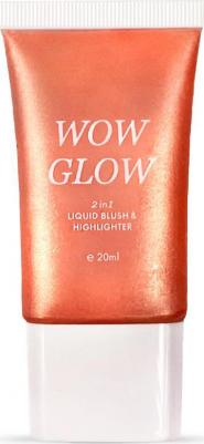 Жидкие румяна и хайлайтер для лица и тела 2 in 1 LIQUID BLUSH & HIGHLIGHTER WOW glow 20 мл – фото 8