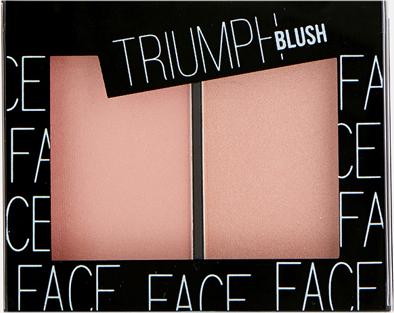 Румяна для лица двухцветные Triumph Blush 91 персиковый беж/холодный розовый