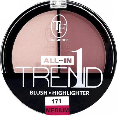Хайлайтер для лица Двойные румяна-хайлайтер Trend All-In-One – фото 1