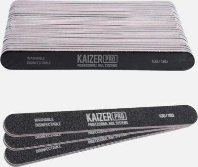 Пилка для ногтей 100/180 Plastic-based file, soft, straight, length 180 mm., color black 25 шт