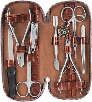 Маникюрный набор 8 предметов MS-7106-S коричневый – фото 4