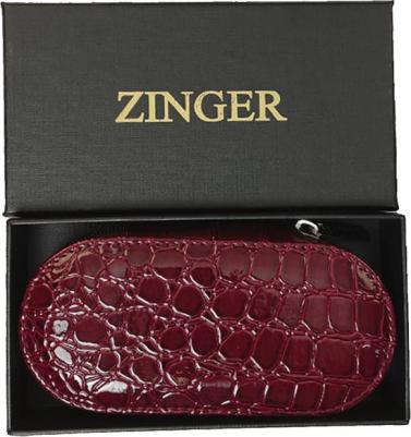 Маникюрный набор на молнии, MS-7104, 6 предметов, чехол бордовый крокодил – фото 2