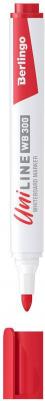 Маркер для белых досок "Uniline WB300", красный, пулевидный, 3 мм – фото 4