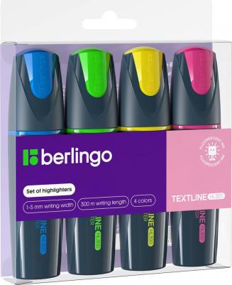Набор текстовыделителей "Textline HL300", 4 цвета, 1-5 мм – фото 4