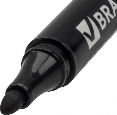 Маркер для флипчарта, НЕПРОПИТЫВАЮЩИЙ, ЧЕРНЫЙ, круглый наконечник, 2,5 мм, 151253 – фото 2