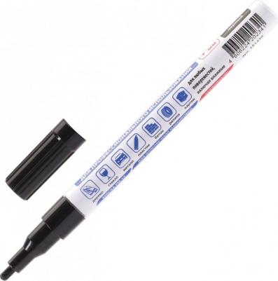 Маркер-краска лаковый 2 мм, ЧЕРНЫЙ, НИТРО-ОСНОВА, алюминиевый корпус, PROFESSIONAL PLUS, 151439 – фото 11