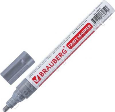 Маркер-краска лаковый 4 мм, СЕРЕБРЯНЫЙ, БЕЗ КСИЛОЛА, алюминий, PROFESSIONAL, 150875 – фото 1