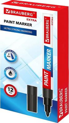 Маркер-краска лаковый EXTRA 2 мм, ЧЕРНЫЙ, УЛУЧШЕННАЯ НИТРО-ОСНОВА, 151968 – фото 8