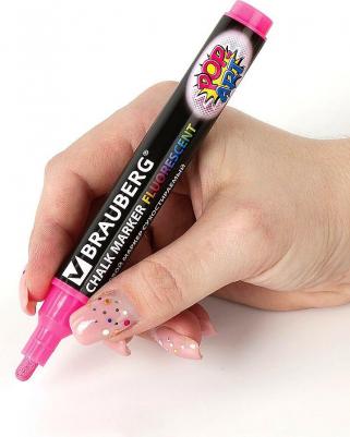 Маркер меловой "POP-ART", сухостираемый, для гладких поверхностей, 5 мм, РОЗОВЫЙ, 151530 – фото 6