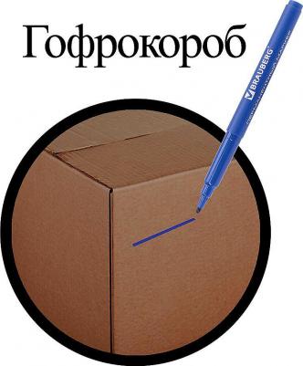 Маркер перманентный "CLASSICLine", СИНИЙ, корпус тонкий, наконечник 1 мм, 150297 – фото 4