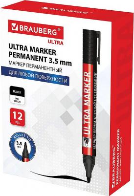 Маркер перманентный "Ultra marker", черный, 3,5 мм, с клипом – фото 4