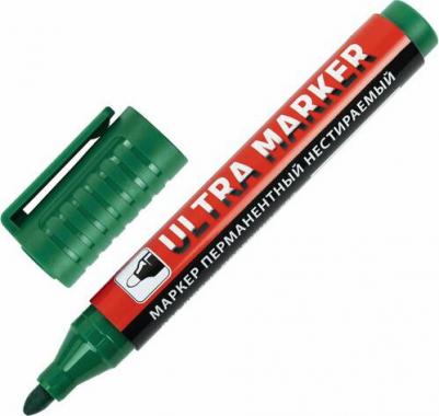 Маркер перманентный "Ultra marker", черный, 3,5 мм, с клипом – фото 6