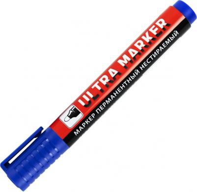 Маркер перманентный "Ultra marker", синий, 3,5 мм, с клипом – фото 11