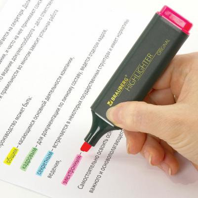 Набор текстовыделителей 4 шт., "ORIGINAL", линия 1-5 мм, 151689 – фото 4