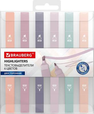 Набор текстовыделителей двусторонних 6 цветов "Morandi", линия 1-5 мм – фото 4