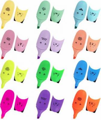 Набор текстовыделителей мини 12 цветов "Cute cats", линия 1-5 мм – фото 3