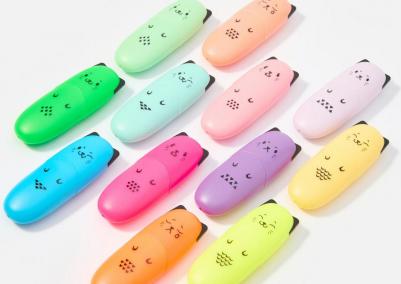 Набор текстовыделителей мини 12 цветов "Cute cats", линия 1-5 мм – фото 6