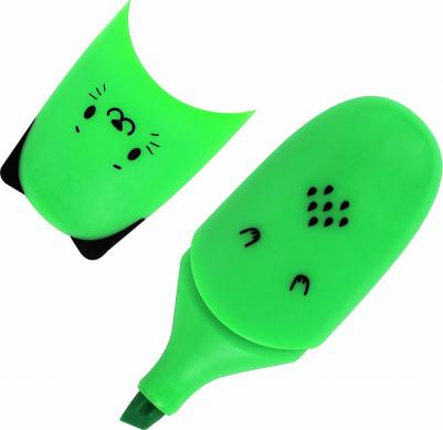 Набор текстовыделителей мини 6 цветов "Cute cats neon", линия 1-5 мм – фото 4