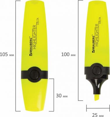 Текстовыделитель "DELTA", ЖЕЛТЫЙ, линия 1-5 мм, 151719 – фото 11