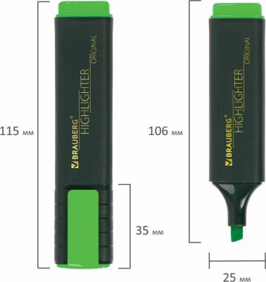 Текстовыделитель "ORIGINAL", ЗЕЛЕНЫЙ, линия 1-5 мм, 151682 – фото 7