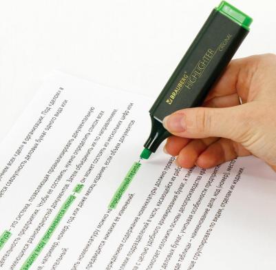 Текстовыделитель "ORIGINAL", ЗЕЛЕНЫЙ, линия 1-5 мм, 151682 – фото 8