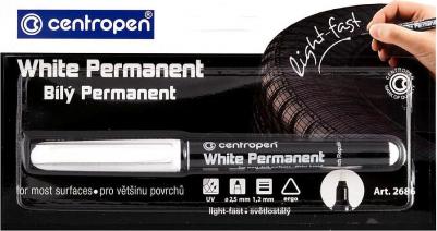 Маркер перманентный БЕЛЫЙ, круглый наконечник, 1,2 мм, блистер, 2686, 5 2686 6000 – фото 3