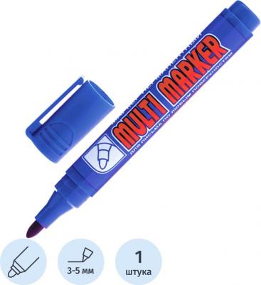 Маркер перманентный 3-5мм круглый Multi синий – фото 6