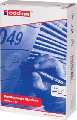Маркер перманентный 330, ЧЕРНЫЙ, скошенный наконечник, 1-5 мм, E-330/1 – фото 4