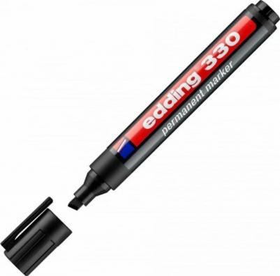 Маркер перманентный 330, ЧЕРНЫЙ, скошенный наконечник, 1-5 мм, E-330/1 – фото 11