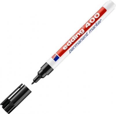 Маркер перманентный 400, ЧЕРНЫЙ, ЗАПРАВЛЯЕМЫЙ, тонкий наконечник, 1 мм, E-400/1 – фото 2