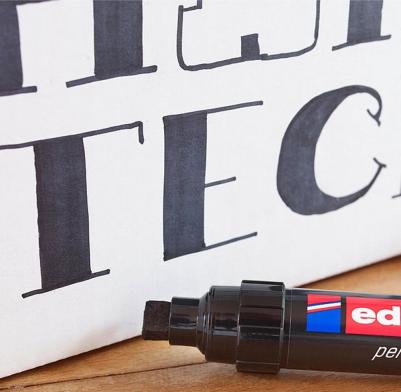 Маркер перманентный E-390/1 черный (толщина линии 4-12 мм) – фото 15