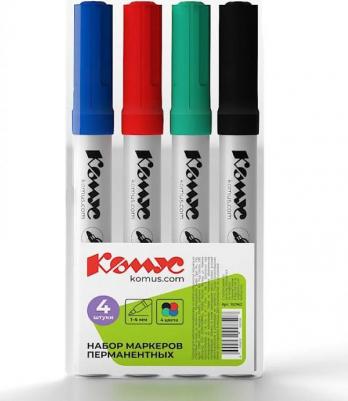 Набор маркеров перманентных (толщина линии 1-4 мм, 4 штуки в упаковке) – фото 5