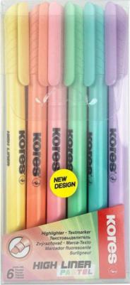 Набор тексовыделителей HIGH LINER PASTEL 6цв 1-4 мм скош нак 36246 – фото 8