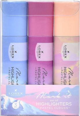 Набор текстовых маркеров "Mark it pastel clouds", 1-5 мм, пастель, скошенный, 3 штуки – фото 4