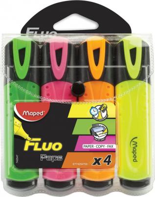 Набор текстовыделителей 4 шт., "Fluo Pep's Classic", линия 1-5 мм, 742547 – фото 5