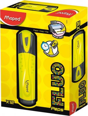 Текстовыделитель "Fluo Pep's Classic", ЖЕЛТЫЙ, линия 1-5 мм, 742534 – фото 5