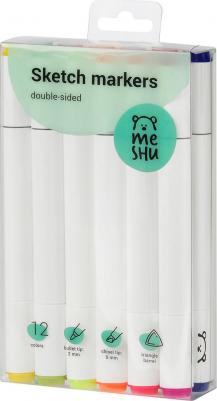 Набор маркеров для скетчинга, 12 цветов, основные и флуоресцентные цвета – фото 3