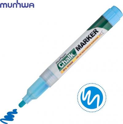 Маркер меловой Chalk Marker голубой, 3мм, спиртовая основа, пакет, CM-02 – фото 8