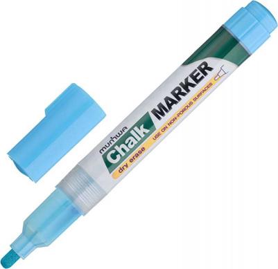 Маркер меловой Chalk Marker голубой, 3мм, спиртовая основа, пакет, CM-02 – фото 9