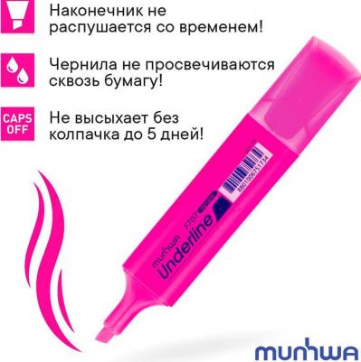 Текстовыделитель UnderLine розовый (толщина линии 1-5 мм) – фото 3