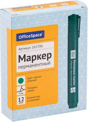 Набор маркер перманентный "8004А" 265706, 12 штук, зеленый, 3 мм, пулевидный – фото 1