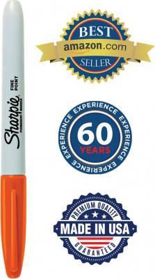 Упаковка перманентных маркеров Fine, оранжевый [2025036] 12 шт./кор – фото 1