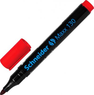 Маркер перманентный Maxx 130, КРАСНЫЙ, скошенный наконечник, 1-3 мм, 113002