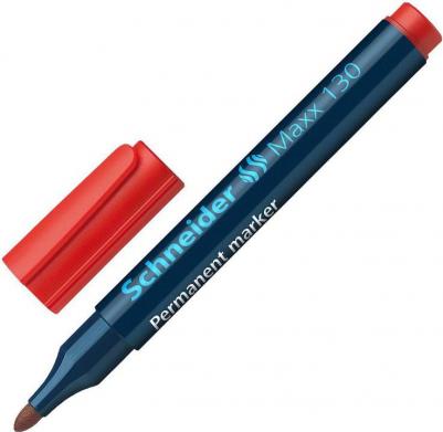 Маркер перманентный Maxx 130, КРАСНЫЙ, скошенный наконечник, 1-3 мм, 113002 – фото 9