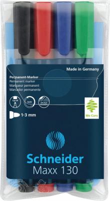 Маркеры перманентные НАБОР 4 шт., "Maxx 130", круглый наконечник, 1-3 мм, 113094 – фото 9