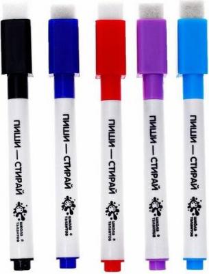 Маркер с магнитом цветной, на водной основе, набор 5 шт – фото 2