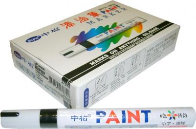 Маркер строительный БЕЛЫЙ Масл. основа 12шт. 27072 – фото 1